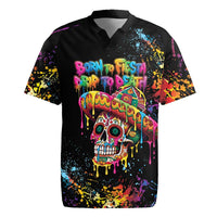 Dripping Sombrero Sugar Skull Rugby Jersey Día de los Muertos - Wonder Print Shop