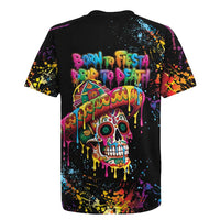 Dripping Sombrero Sugar Skull Rugby Jersey Día de los Muertos - Wonder Print Shop
