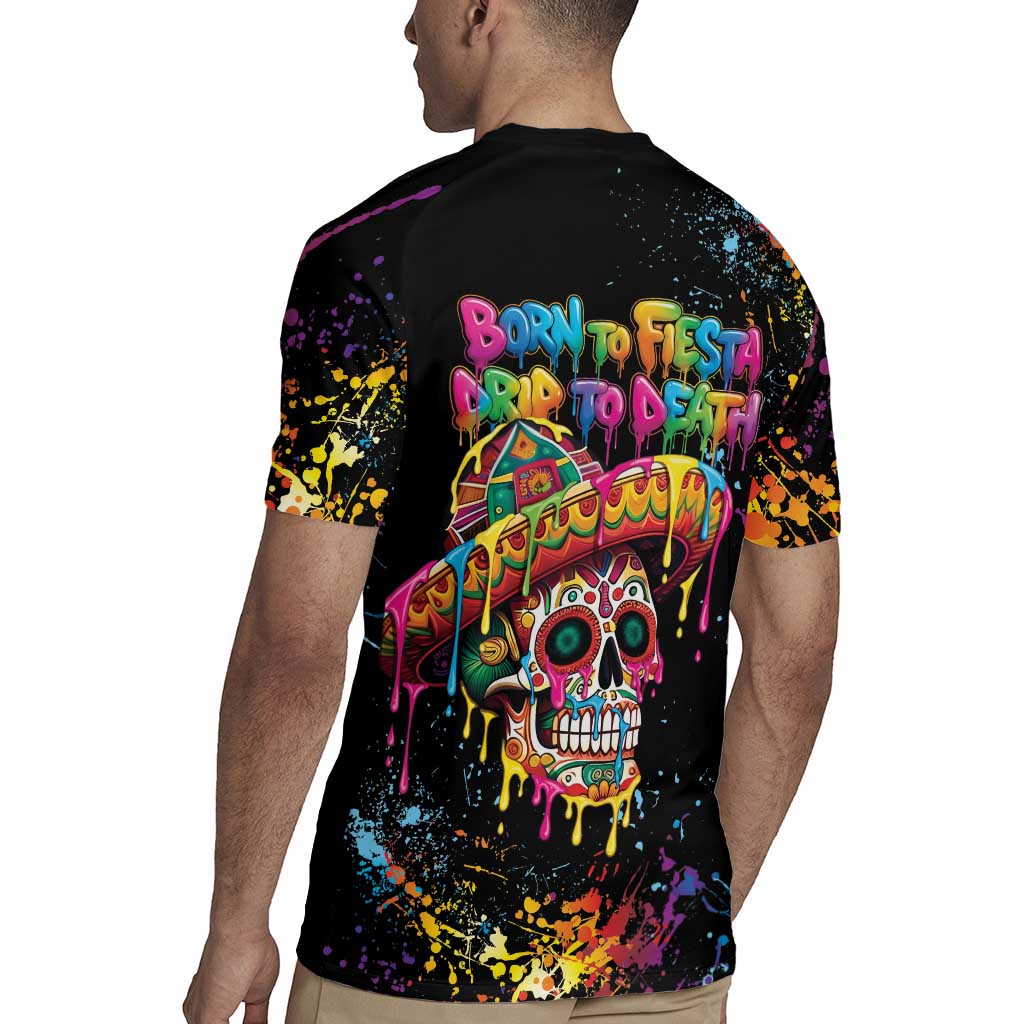 Dripping Sombrero Sugar Skull Rugby Jersey Día de los Muertos - Wonder Print Shop