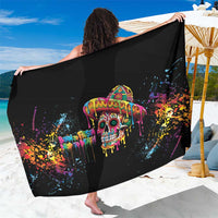 Dripping Sombrero Sugar Skull Sarong Día de los Muertos - Wonder Print Shop
