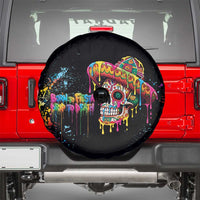 Dripping Sombrero Sugar Skull Spare Tire Cover Día de los Muertos - Wonder Print Shop