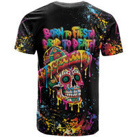 Dripping Sombrero Sugar Skull T Shirt Día de los Muertos - Wonder Print Shop