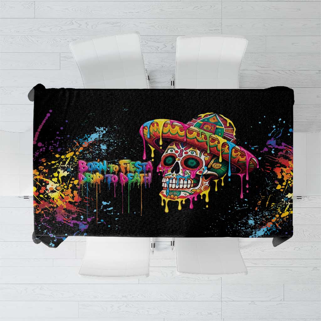 Dripping Sombrero Sugar Skull Tablecloth Día de los Muertos - Wonder Print Shop
