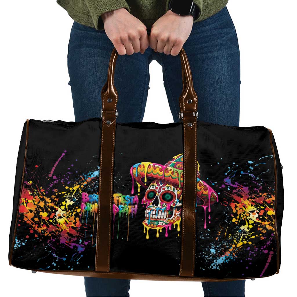 Dripping Sombrero Sugar Skull Travel Bag Día de los Muertos - Wonder Print Shop