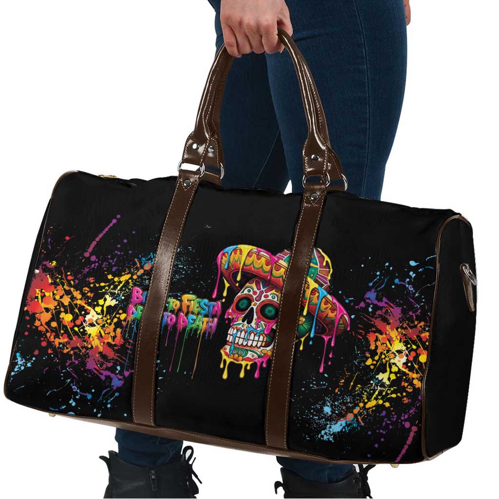 Dripping Sombrero Sugar Skull Travel Bag Día de los Muertos - Wonder Print Shop