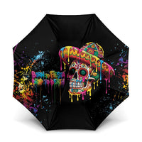 Dripping Sombrero Sugar Skull Umbrella Día de los Muertos - Wonder Print Shop