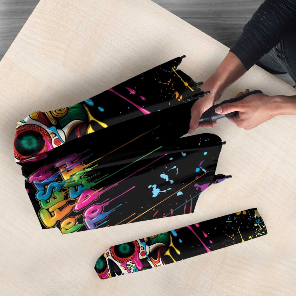 Dripping Sombrero Sugar Skull Umbrella Día de los Muertos - Wonder Print Shop