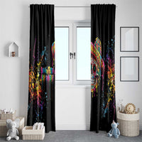 Dripping Sombrero Sugar Skull Window Curtain Día de los Muertos - Wonder Print Shop