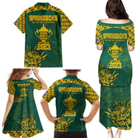 South Africa Rugby Family Matching Puletasi Dress and Hawaiian Shirt Springboks Proud The Champions - Wonder Print Shop
