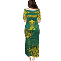 South Africa Rugby Family Matching Puletasi Dress and Hawaiian Shirt Springboks Proud The Champions - Wonder Print Shop