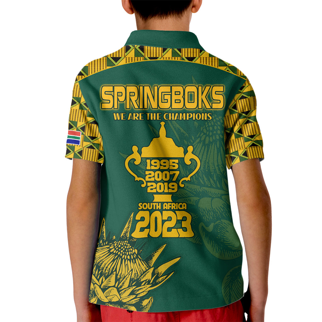 South Africa Rugby Kid Polo Shirt Springboks Proud The Champions - Wonder Print Shop