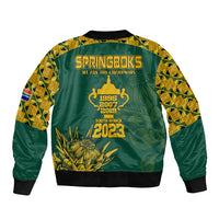 South Africa Rugby Sleeve Zip Bomber Jacket Springboks Proud The Champions - Wonder Print Shop