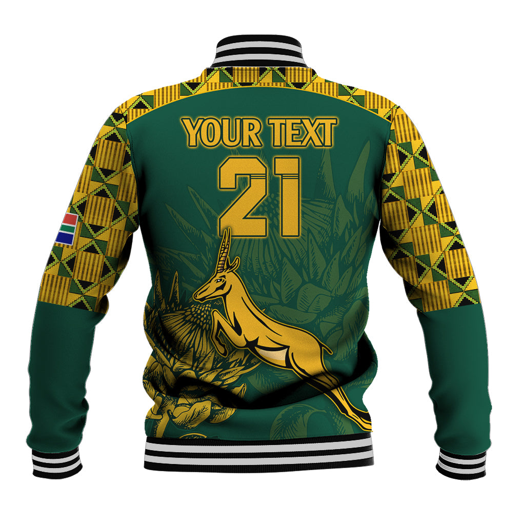 Custom South Africa Rugby Baseball Jacket Springboks Proud The Champions LT9 - Wonder Print Shop