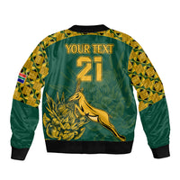 Custom South Africa Rugby Bomber Jacket Springboks Proud The Champions LT9 - Wonder Print Shop