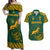 Custom South Africa Rugby Couples Matching Off Shoulder Maxi Dress and Hawaiian Shirt Springboks Proud The Champions LT9 - Wonder Print Shop