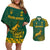 Custom South Africa Rugby Couples Matching Off Shoulder Short Dress and Hawaiian Shirt Springboks Proud The Champions LT9 - Wonder Print Shop