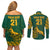 Custom South Africa Rugby Couples Matching Off Shoulder Short Dress and Long Sleeve Button Shirt Springboks Proud The Champions LT9 - Wonder Print Shop