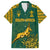 Custom South Africa Rugby Family Matching Short Sleeve Bodycon Dress and Hawaiian Shirt Springboks Proud The Champions - Wonder Print Shop