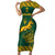 Custom South Africa Rugby Family Matching Short Sleeve Bodycon Dress and Hawaiian Shirt Springboks Proud The Champions - Wonder Print Shop