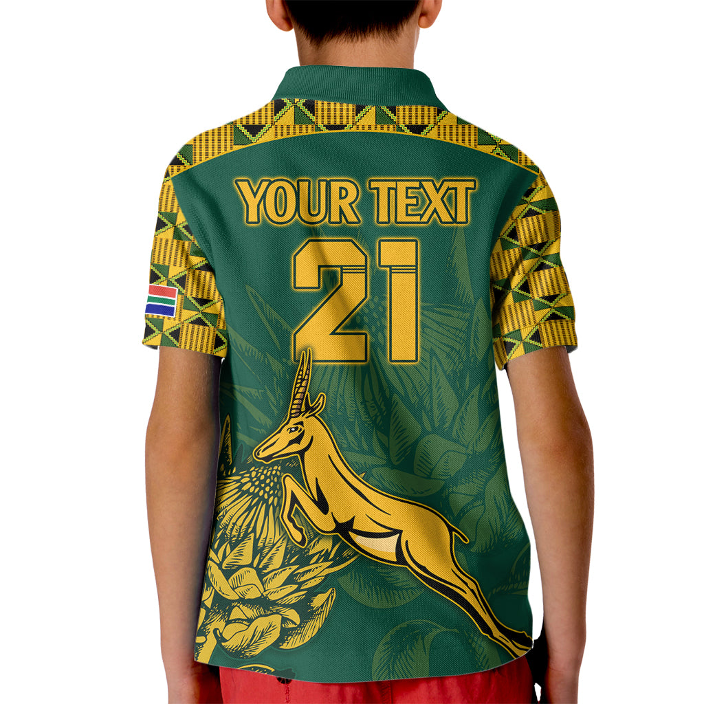 Custom South Africa Rugby Kid Polo Shirt Springboks Proud The Champions - Wonder Print Shop