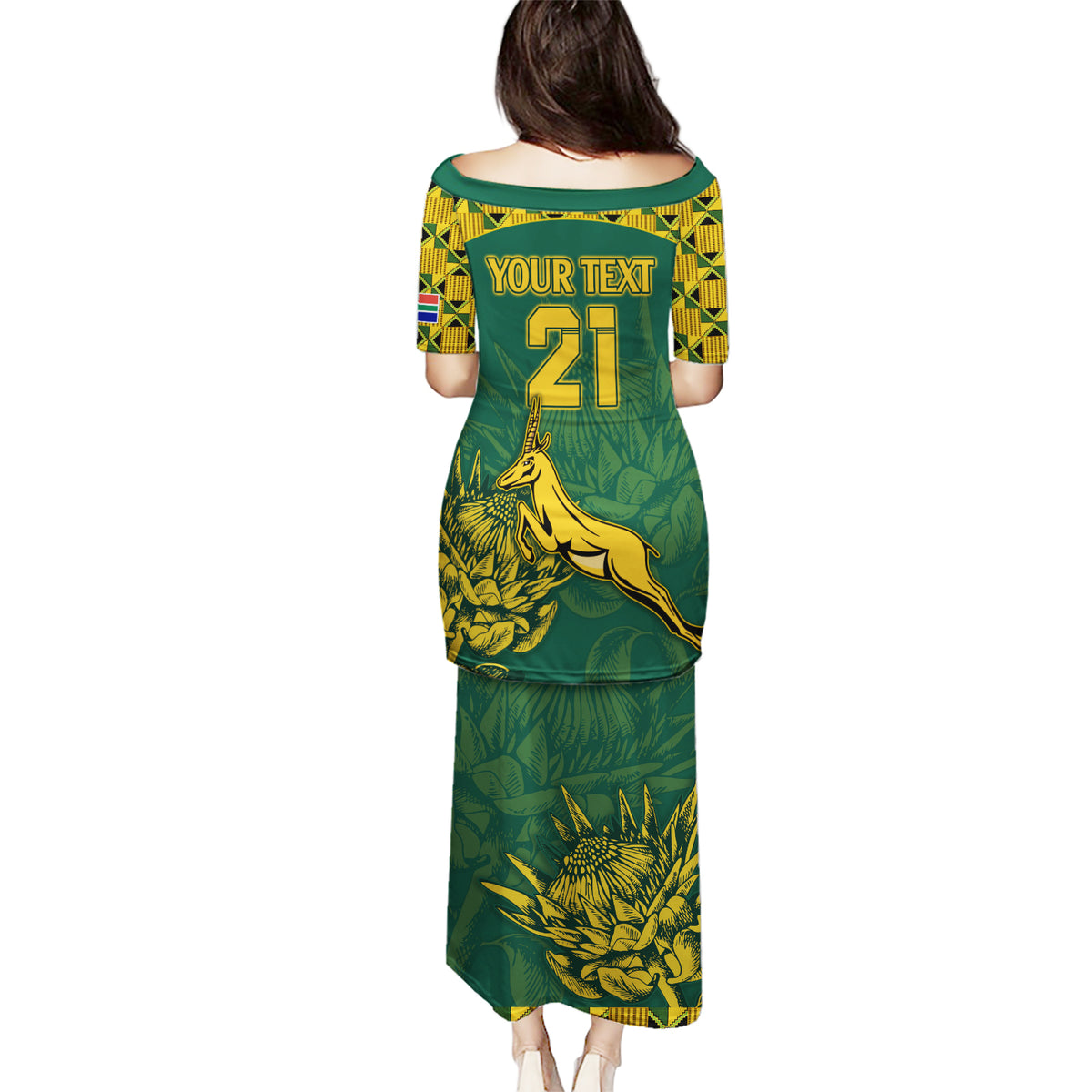 Custom South Africa Rugby Puletasi Springboks Proud The Champions - Wonder Print Shop