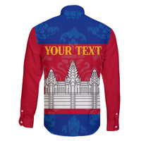 Personalised Cambodia Family Matching Long Sleeve Bodycon Dress and Hawaiian Shirt With Simple Flag Style LT9 - Wonder Print Shop