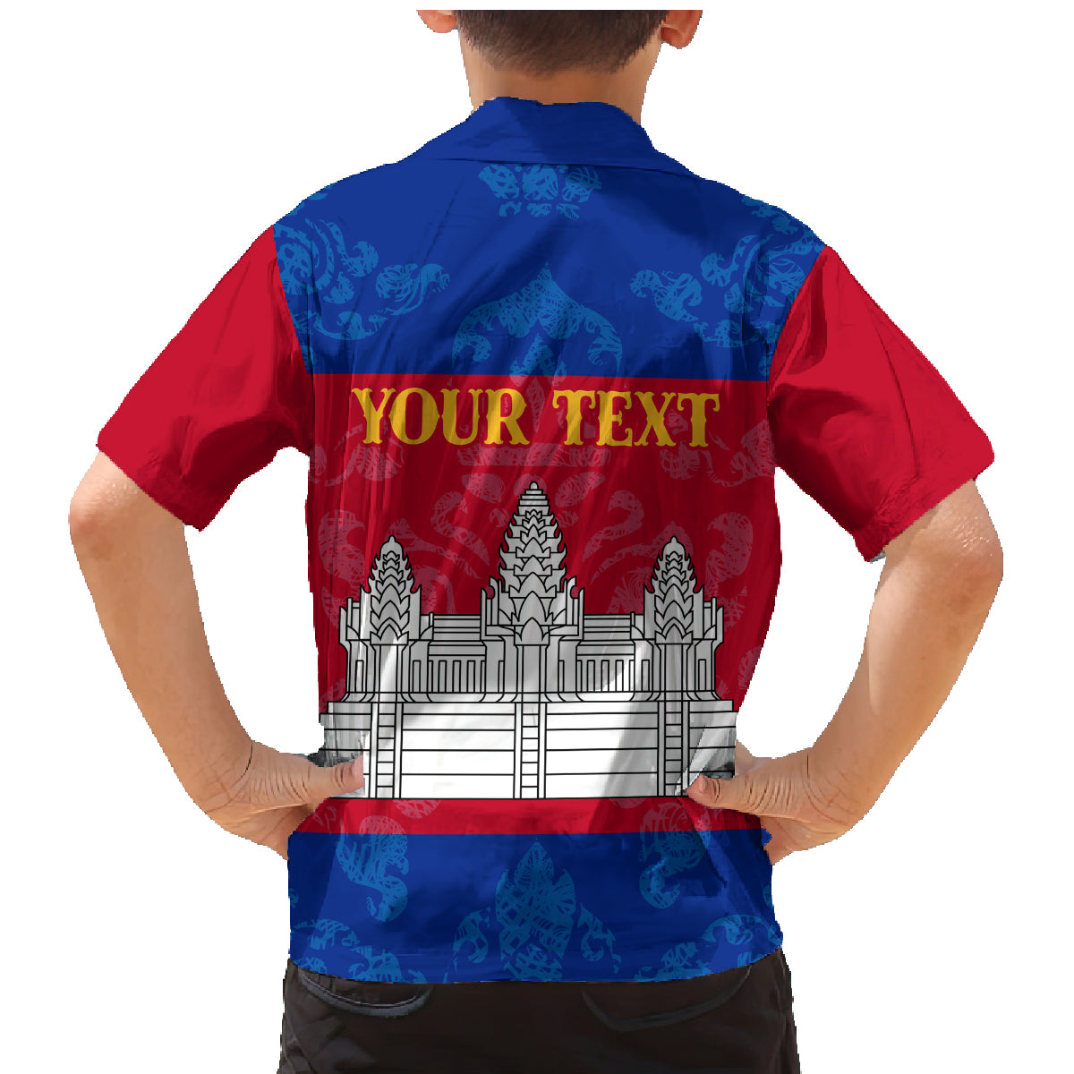 Personalised Cambodia Family Matching Mermaid Dress and Hawaiian Shirt With Simple Flag Style LT9 - Wonder Print Shop