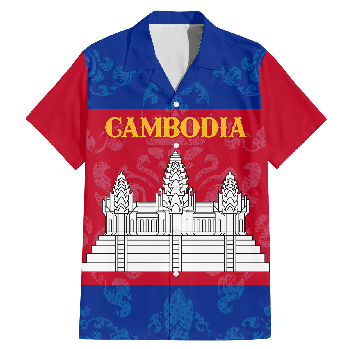 Personalised Cambodia Family Matching Mermaid Dress and Hawaiian Shirt With Simple Flag Style LT9 - Wonder Print Shop