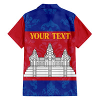 Personalised Cambodia Hawaiian Shirt With Simple Flag Style - Wonder Print Shop