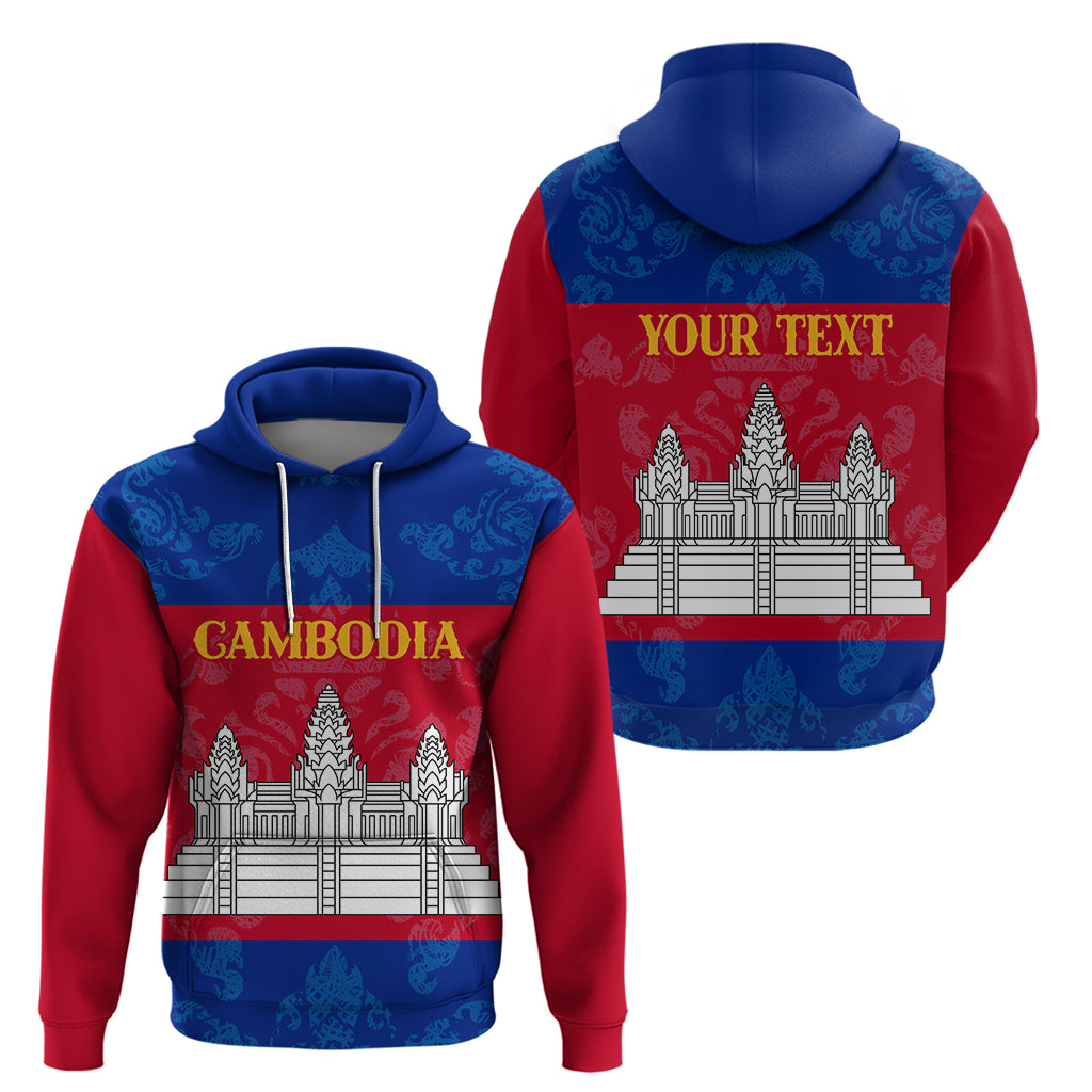 Personalised Cambodia Hoodie With Simple Flag Style - Wonder Print Shop