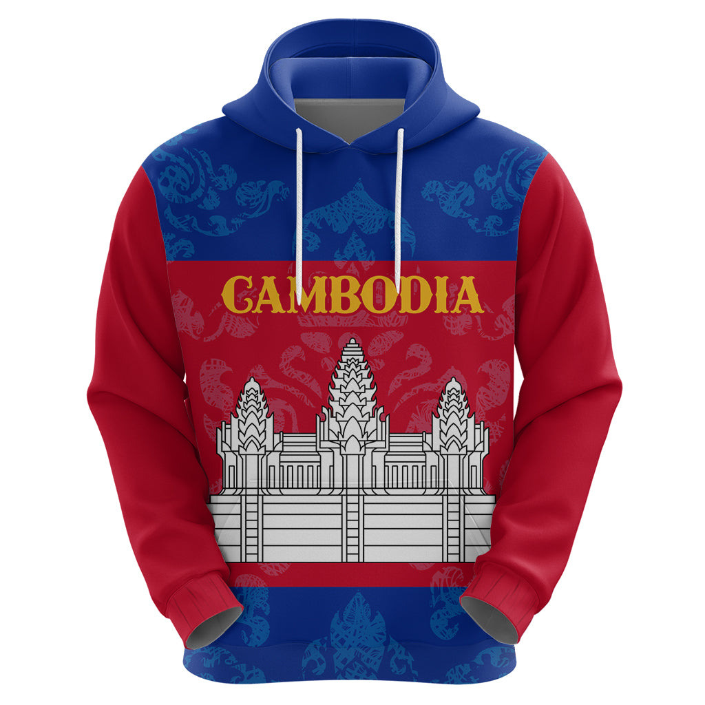 Personalised Cambodia Hoodie With Simple Flag Style - Wonder Print Shop