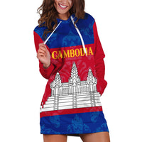 Personalised Cambodia Hoodie Dress With Simple Flag Style - Wonder Print Shop