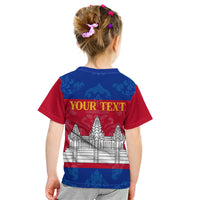 Personalised Cambodia Kid T Shirt With Simple Flag Style - Wonder Print Shop