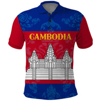 Personalised Cambodia Polo Shirt With Simple Flag Style - Wonder Print Shop
