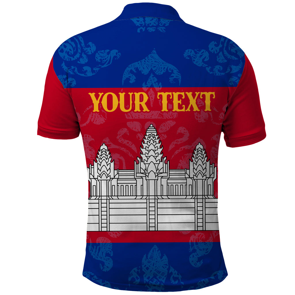 Personalised Cambodia Polo Shirt With Simple Flag Style - Wonder Print Shop