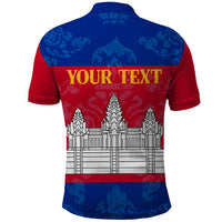 Personalised Cambodia Polo Shirt With Simple Flag Style - Wonder Print Shop