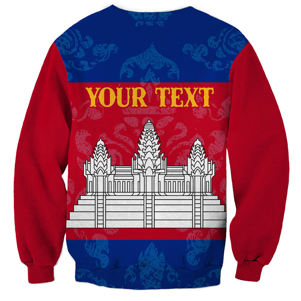 Personalised Cambodia Sweatshirt With Simple Flag Style - Wonder Print Shop