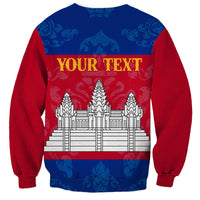 Personalised Cambodia Sweatshirt With Simple Flag Style - Wonder Print Shop