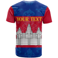 Personalised Cambodia T Shirt With Simple Flag Style - Wonder Print Shop