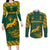 Custom South Africa Rugby Couples Matching Long Sleeve Bodycon Dress and Long Sleeve Button Shirt Springboks Proud The Champions No2 LT9 - Wonder Print Shop