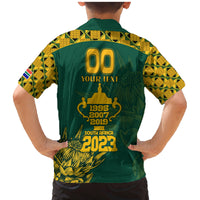 Custom South Africa Rugby Family Matching Mermaid Dress and Hawaiian Shirt Springboks Proud The Champions No2 LT9 - Wonder Print Shop