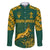 Custom South Africa Rugby Family Matching Short Sleeve Bodycon Dress and Hawaiian Shirt Springboks Proud The Champions No2 - Wonder Print Shop