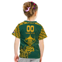 Custom South Africa Rugby Kid T Shirt Springboks Proud The Champions No2 - Wonder Print Shop