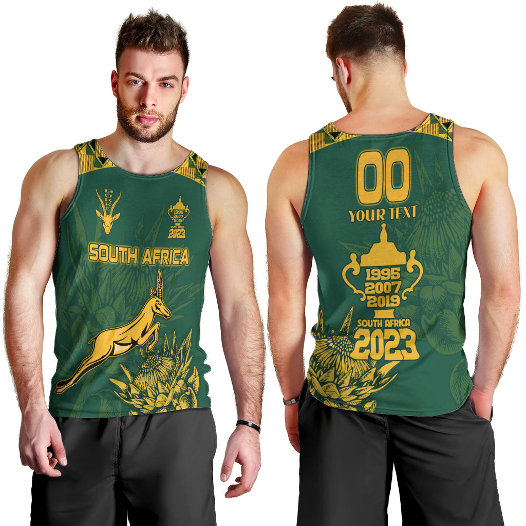 Custom South Africa Rugby Men Tank Top Springboks Proud The Champions No2 - Wonder Print Shop
