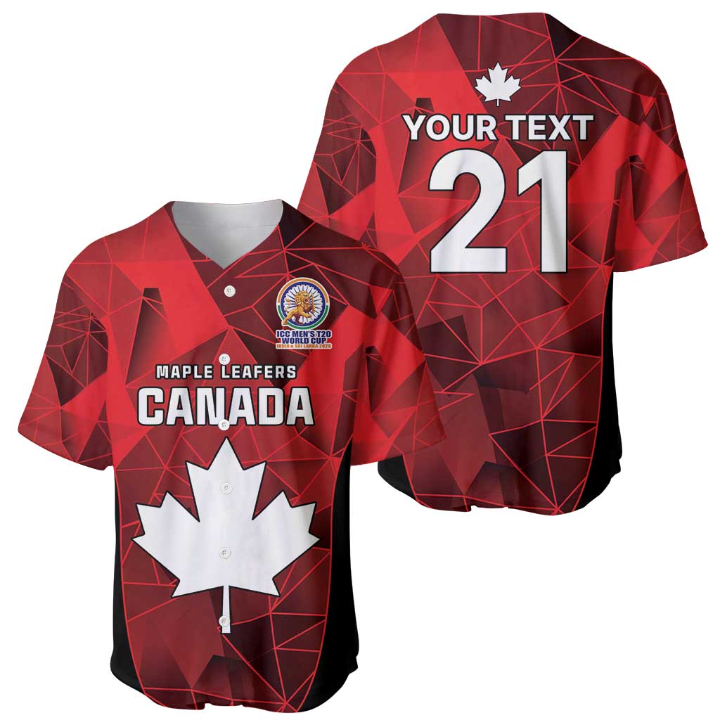 Custom Canada Cricket Spirit 2026 Baseball Jersey World T20 Edition - Wonder Print Shop