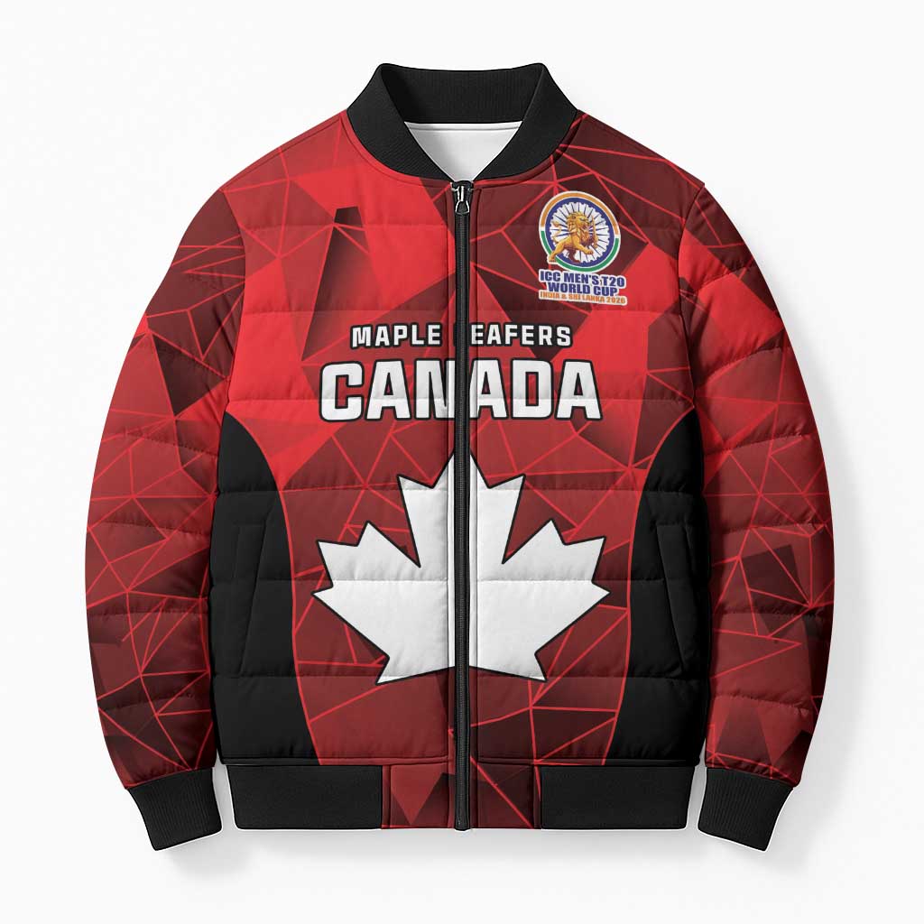 Custom Canada Cricket Spirit 2026 Bomber Puffer Jacket World T20 Edition - Wonder Print Shop