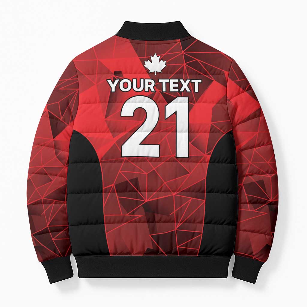 Custom Canada Cricket Spirit 2026 Bomber Puffer Jacket World T20 Edition - Wonder Print Shop