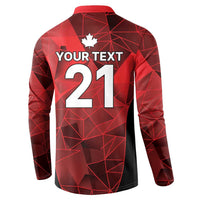 Custom Canada Cricket Spirit 2026 Button Sweatshirt World T20 Edition - Wonder Print Shop
