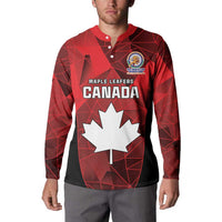 Custom Canada Cricket Spirit 2026 Button Sweatshirt World T20 Edition - Wonder Print Shop