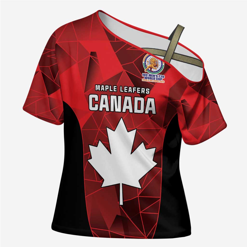 Custom Canada Cricket Spirit 2026 Cross Shoulder Shirt World T20 Edition - Wonder Print Shop